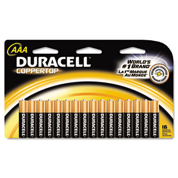 CopperTop Alkaline Batteries with Duralock Power Preserve Technology, AAA, 16/Pk