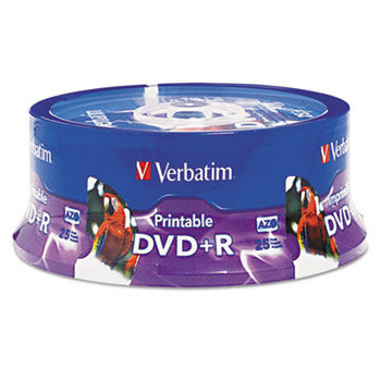 DVD+R, 16x, White, 25/Pk