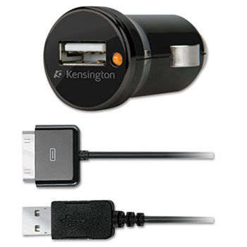 PowerBolt Car Charger, 1 Amp Port, Detachable 30-Pin Cable