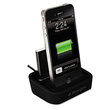 Charging Dock with Mini Battery Pack for iPhone/iPod, Black