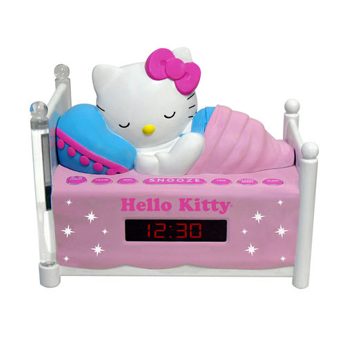 Hello Kitty Sleeping Kitty Alarm Clock Radio with Night Light