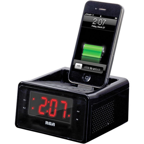 Dual Alarm Clock FM Radio with iPod/iPhone Dock