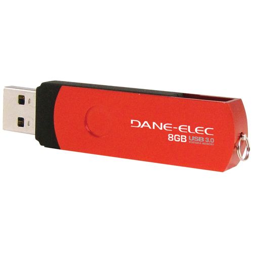 DANE-ELEC DA-U308GSP-R SuperSpeed USB 3.0 Sport Flash Drive (8GB)