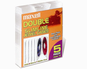 Storage Case CD Slim Clear Jewel Double 5/PK