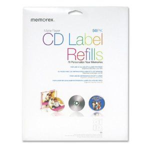 Labels CD/DVD White 50/PK