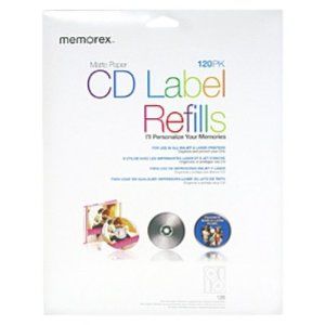 Labels CD/DVD White Matte  120/PK