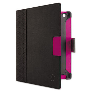 Cinema Dot Folio Case with Stand, for iPad 2/3, Black/Purple