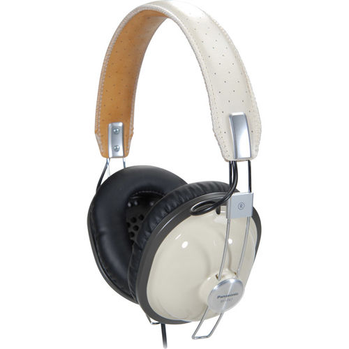 Cream Retro-Style Monitor Headphones