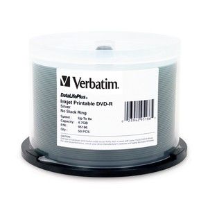 Disc DVD-R 4.7GB 8X DataLifePlus Silver IJ Printable Hub Logo 50/pk TAA