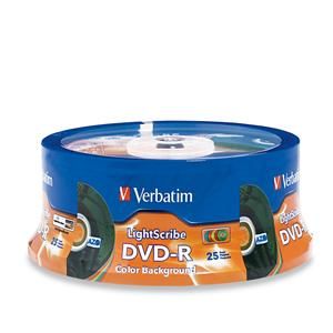 Disc DVD-R 4.7GB Lightscribe Printable Color 25/Pk