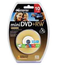 Disc DVD+RW 1.4GB mini 10/spindle  Blister