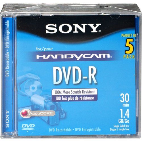 Disc DVD-R 1.4GB 8CM 5/pk w/ hang tab