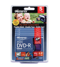 Disc DVD-R Double Sided 2.8GB 4X 5/pk Jewel Case