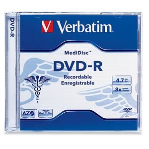 Disc DVD-RMediDisc 4.7GB 8X Branded Thermal Printable 1/pk Jewel Case TAA