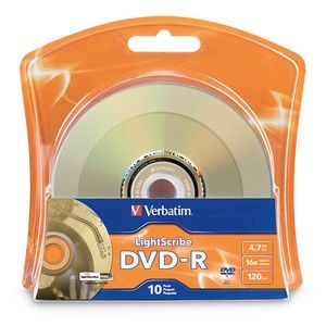 Disc DVD-R 4.7GB Gold Lightscribe Printable 16X 10/PK Blister TAA