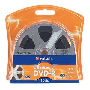 Disc DVD-R 4.7GB for General useTAA Digital Movie 8X10/Blister tape reel look