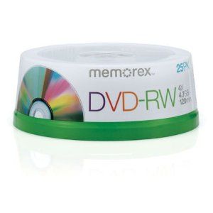 Disc DVD-RW 4.7GBBranded 4x 25/pk Spindle