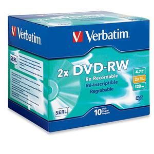 Disc DVD-RW 4.7GB Branded Jewel DataLifePlus (2X) 10pk TAA