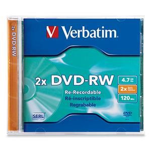 Disc DVD-RW 4.7GB Branded Jewel  Single-Sided (2X) TAA