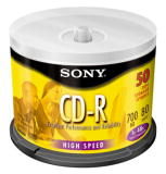 Disc CD-R 80 min branded 50/pk Spindle 48X