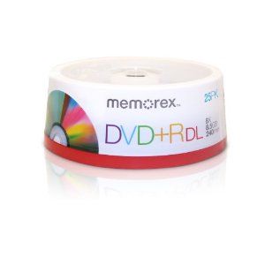 Disc DVD+R Double Layer 8.5GB 8X 25/PK Spindle