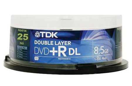 Disc DVD+R Double Layer 8.5GB 8X 25/PK Spindle