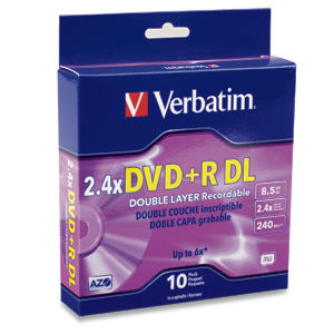 Disc DVD+R Double Layer 8.5GB 2.4X - 6X 10pk Spindle Box