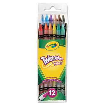 Twistables Colored Pencils, 12 Assorted Colors/Set