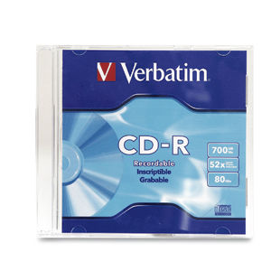 Disc CD-R 80 min branded Slimline jewel 52X