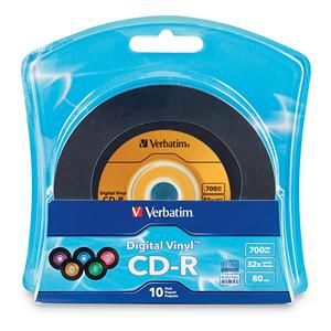 Disc CD-R 80 min branded 16X Digital  Vinyl retro 45rpm look 10/pk BlisterTAA