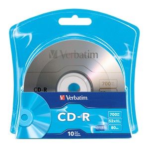 Disc CD-R 80 min Branded 700MB 52X 10/Pk Blister TAA