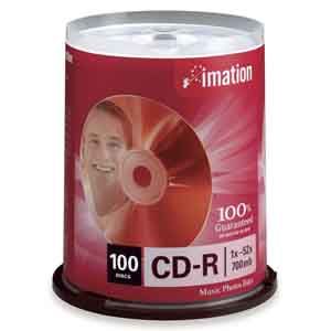 Disc CD-R 80 min branded spindle  bulk 52X 100pk