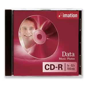 Disc CD-R 80 min branded jewel 700MB 52X