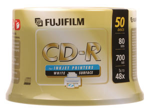 Disc CD-R 80 min WHT IJ printable48X 50/PK Spindle