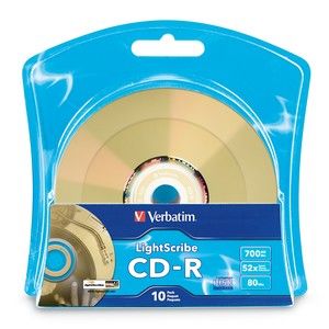 Disc CD-R 80 min 700MB LightScribe Gold 52X 10/PK BlisterTAA