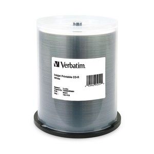 Disc CD-R 80 min White InkJet Printable 100/spindle