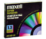 Disc R/W Magneto Optical 5.25 in.  ISO 1.3GB 1024 B/S (2X)