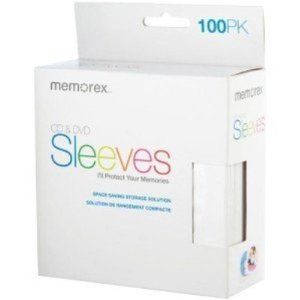 Sleeves CD/DVD White 100pk