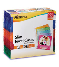 Storage Case Slim CD Jewel Color 100 pack