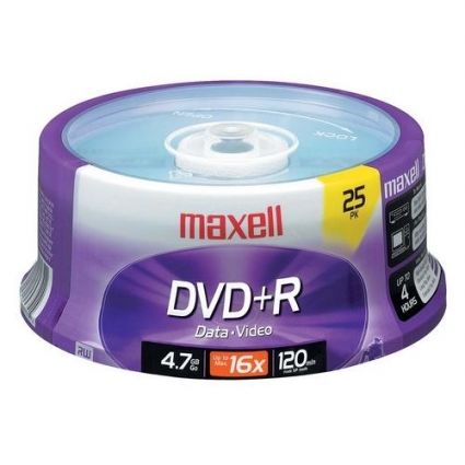 Disc DVD+R 4.7GB for General use 16X 25/PK