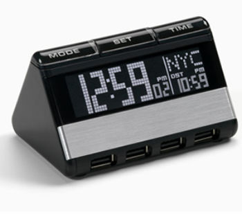 World Travel Clock with USB Hub