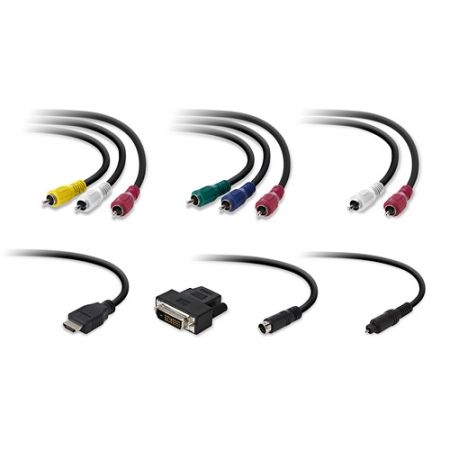 Cable Bundle Kit HDMI DVI Adapter Conponent Optical RCA Audio