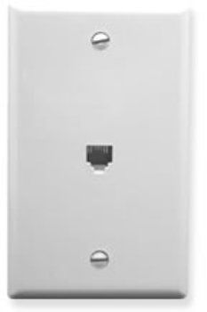 WALL PLATE, VOICE 6P6C, WHITE