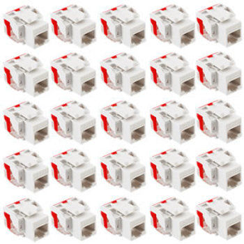 IC107L6CWH - 25PK Cat6 Jack - White