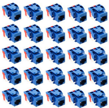 IC107L6CBL - 25PK Cat6 Jack - Blue