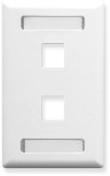 FACEPLATE, ID, 1-GANG, 2-PORT, WHITE