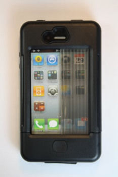 iPhone 4 case black w/ black accents