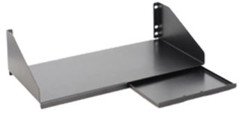 KEYBOARD SHELF WITH SLIDING MOUSE TRAY