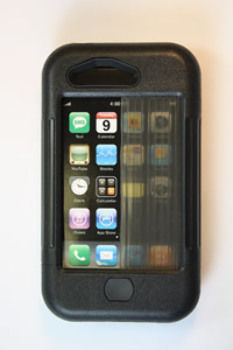 iPhone 3 case black w/ black accents