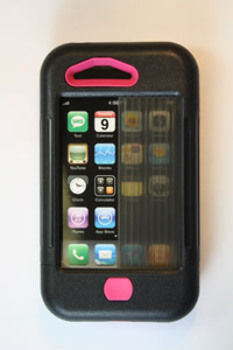 iPhone 3 Case Black w/ Pink Accents